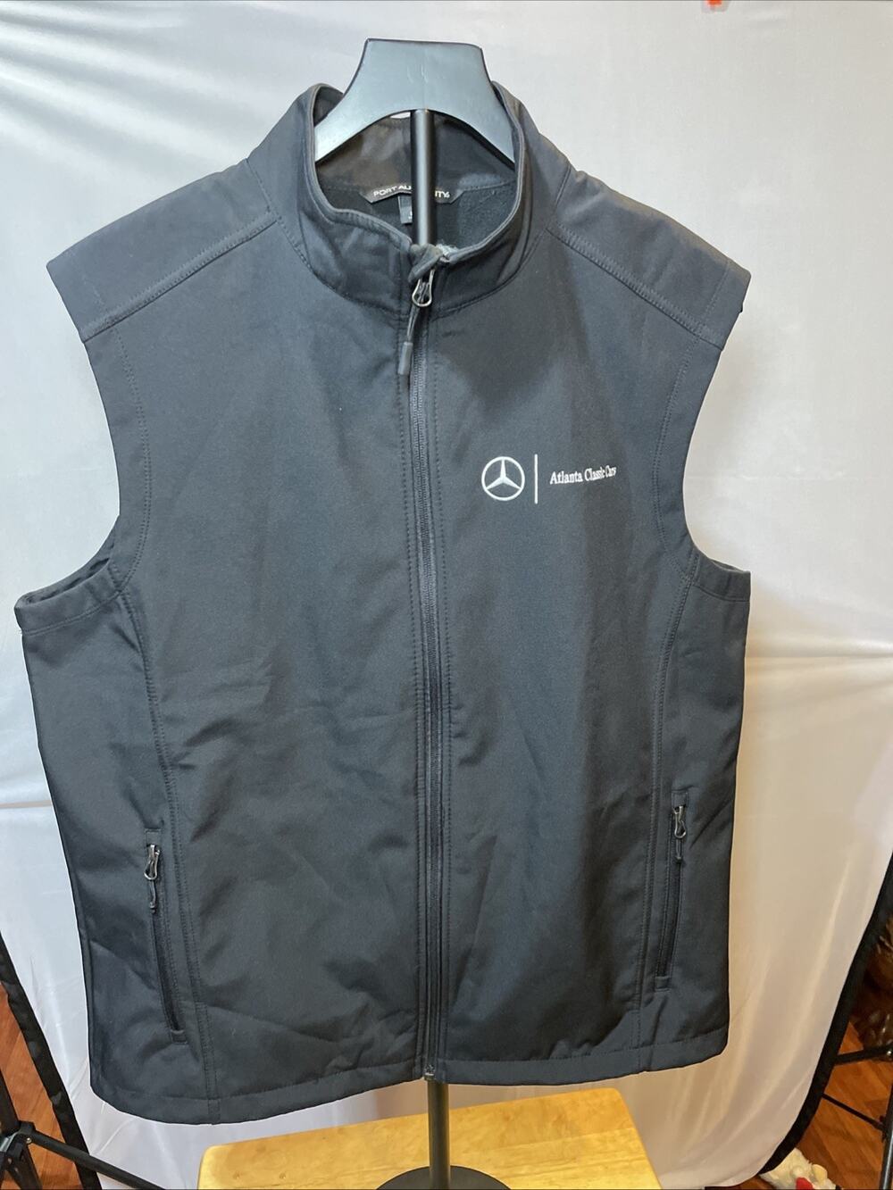 BMW Atlanta Classic Cars Full Zip Vest Sz Large Port Authority 2 Outer Pockets,